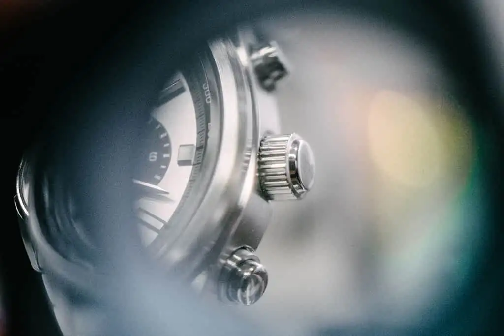 A close-up of a watch